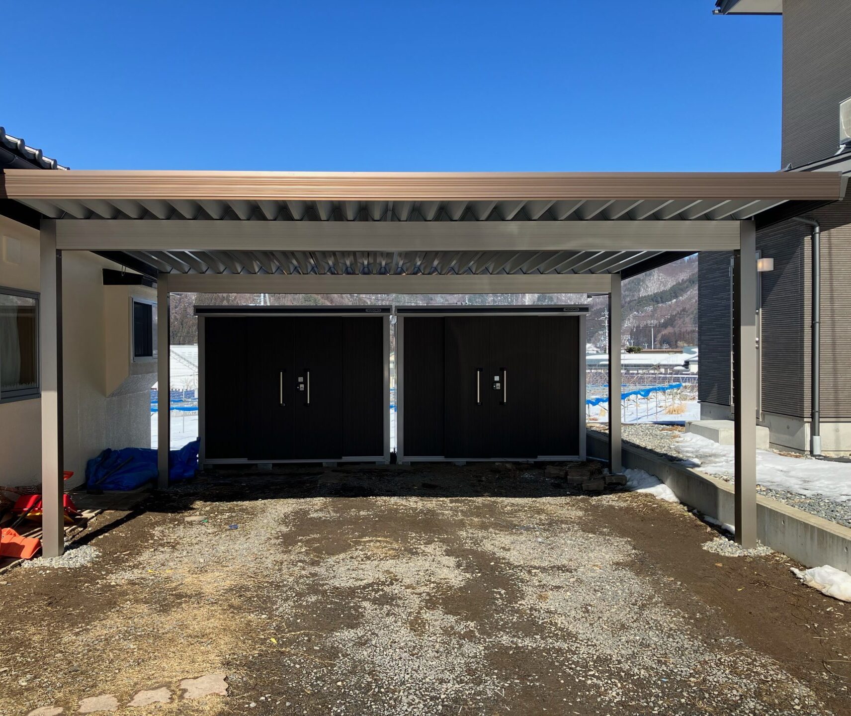カーポートと2台置き物置の組み合わせ (単独施工もできます) | 中古 
